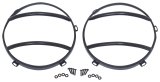 Kentrol 07-18 Jeep Wrangler JK Euro Headlight Guards Pair - Textured Black thumbnail 1