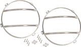 Kentrol 07-18 Jeep Wrangler JK Euro Headlight Guards Pair - Polished Silver thumbnail 2