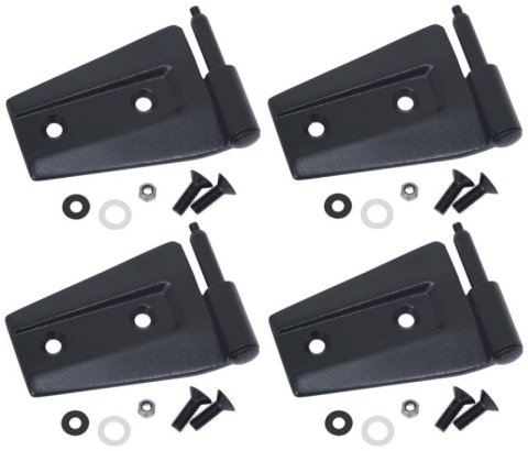 Kentrol 07-18 Jeep Wrangler JK Door Hinge Set 4 Pieces 2 Door - Textured Black thumbnail 1