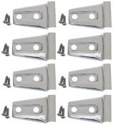 Kentrol 07-18 Jeep Wrangler JK Door Hinge Overlays 8 Pieces 4 Door - Polished Silver thumbnail 1