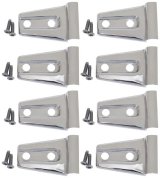 Kentrol 07-18 Jeep Wrangler JK Door Hinge Overlays 8 Pieces 4 Door - Polished Silver thumbnail 2