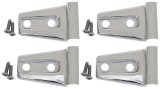Kentrol 07-18 Jeep Wrangler JK Door Hinge Overlays 4 Pieces 2 Door - Polished Silver thumbnail 1