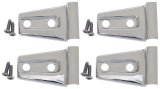 Kentrol 07-18 Jeep Wrangler JK Door Hinge Overlays 4 Pieces 2 Door - Polished Silver thumbnail 2