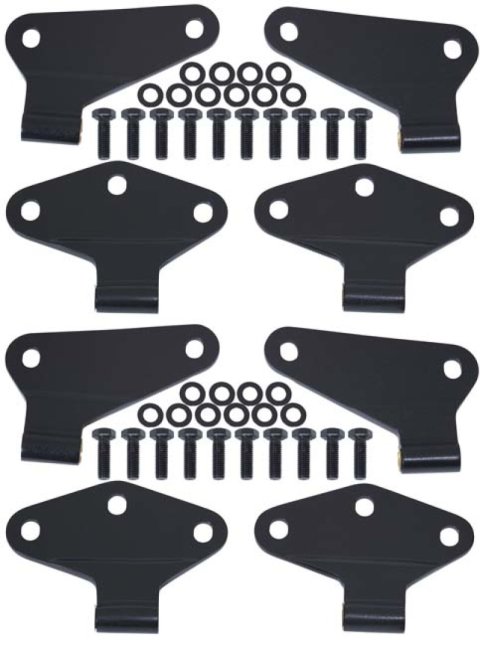 Kentrol 07-18 Jeep Wrangler JK Body Door Hinge Set 8 Pieces 4 Door - Textured Black thumbnail 1