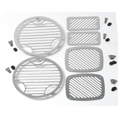 Kentrol 97-06 Jeep Wrangler TJ Billet Style Light Kit 6 Pieces - Polished Silver thumbnail 1