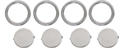 Kentrol 07-10 Jeep Wrangler JK Air Vent Assembly 8 Pieces - Polished Silver thumbnail 2