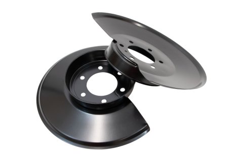 Kentrol 76-78 Jeep CJ Disc Brake Dust Cover Jeep Black Powdercoat Stainless thumbnail 5