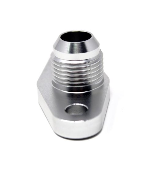 Torque Solution Billet Offset Oil Drain Flange w/ Integrated -10AN Flange: T3/T4 & PTE/Borg Turbo thumbnail 4