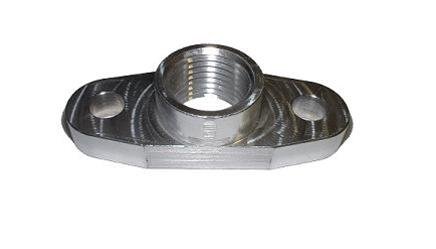 Torque Solution Billet Offset Oil Drain Flange w/ Integrated -10AN Flange: T3/T4 & PTE/Borg Turbo thumbnail 6