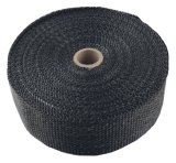 Torque Solution Fiberglass Exhaust Wrap Universal 1inx50ft - Black thumbnail 2