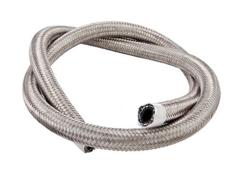 Torque Solution Stainless Steel Braided Rubber Hose -6AN 5ft (0.34in ID) thumbnail 1