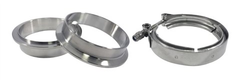 Torque Solution Stainless Steel V-Band Clamp & Flange Kit - 2in (50mm) thumbnail 2