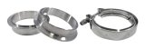 Torque Solution Stainless Steel V-Band Clamp & Flange Kit - 4in (101mm) thumbnail 1