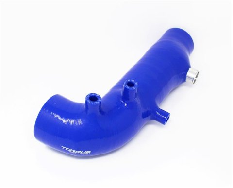 Torque Solution Turbo Inlet Hose Black: 02-07 Subaru WRX/04-18 STI/05-09 Legacy GT/04-13 FTX - Blue thumbnail 1