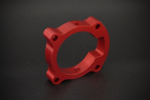 Torque Solution Throttle Body Spacer (Red): Hyundai Genesis Coupe 2.0T 10-12 thumbnail 2