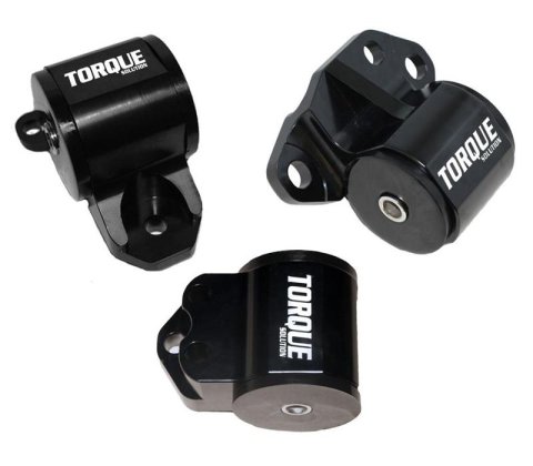 Torque Solution 3pc Billet Engine Mount Kit (3 Bolt): 92-95 Honda Civic/94-01 Integra/93-97 Del Sol thumbnail 1