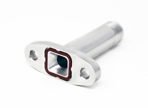 Torque Solution Extended Port Matched Oil Drain Flange: -10AN for T3/T4 PTE / Turbonetics