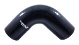 Torque Solution 90 Degree Silicone Elbow: 3 inch Black Universal thumbnail 2
