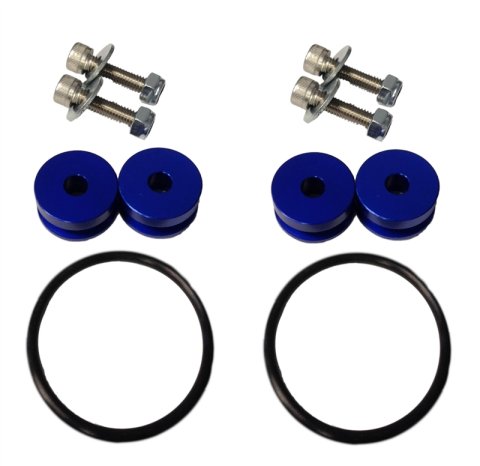 Torque Solution Universal Billet Bumper Quick Release Kit Universal Blue thumbnail 2