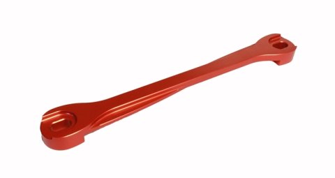 Torque Solution Billet Battery Tie Down: Subaru WRX/STi/Legacy/Forester/Outback Red thumbnail 2