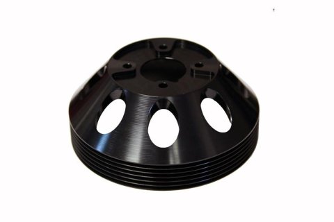 Torque Solution Lightweight WP/Crank/Alt Pulley Combo (Black): Hyundai Genesis Coupe 3.8 2010+ thumbnail 3