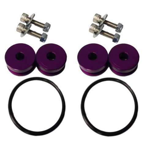 Torque Solution Billet Bumper Quick Release Kit (Purple): Universal thumbnail 1