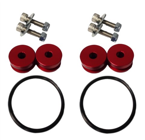 Torque Solution Billet Bumper Quick Release Kit (Red): Universal thumbnail 2