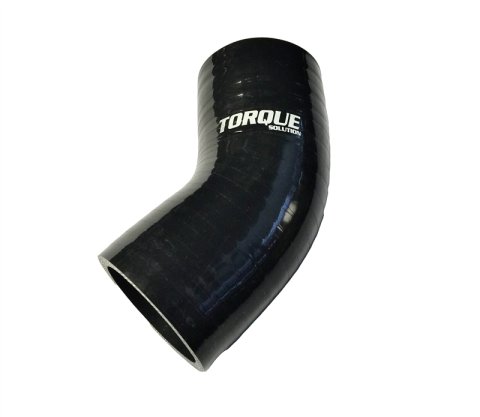 Torque Solution 45 Degree Silicone Elbow: 2 inch Black Universal thumbnail 2