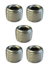 Torque Solution Stainless Steel 1/8 in NPT Plug: Universal 5 Pack thumbnail 1