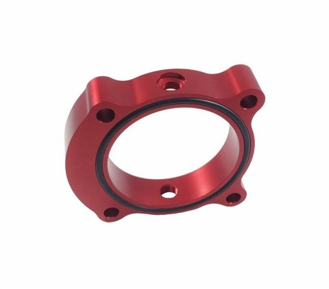 Torque Solution Throttle Body Spacer (Red): Hyundai Sonata 2.0T thumbnail 1