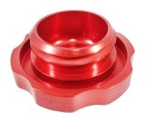 Torque Solution Billet Oil Cap 89+ Subaru - Red thumbnail 4