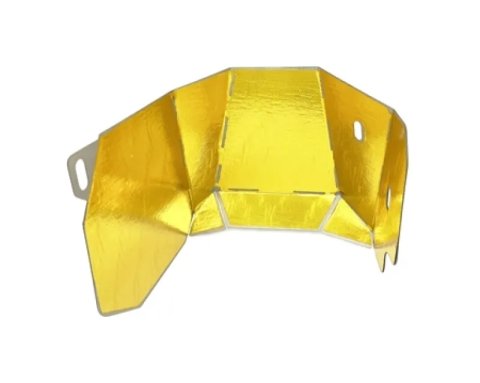 Torque Solution Subaru EJ Stock Location Turbo Heat Sheild w/ Reflective Gold Thermal Tape thumbnail 2