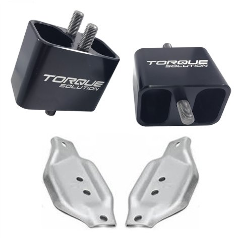 Torque Solution Solid Billet Engine Mounts w/ Mount Plates: 02-14 Subaru WRX / 04-17 STI thumbnail 2