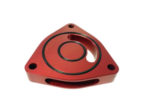 Torque Solution V2 Blow Off BOV Sound Plate (Red): Multiple Applications thumbnail 2