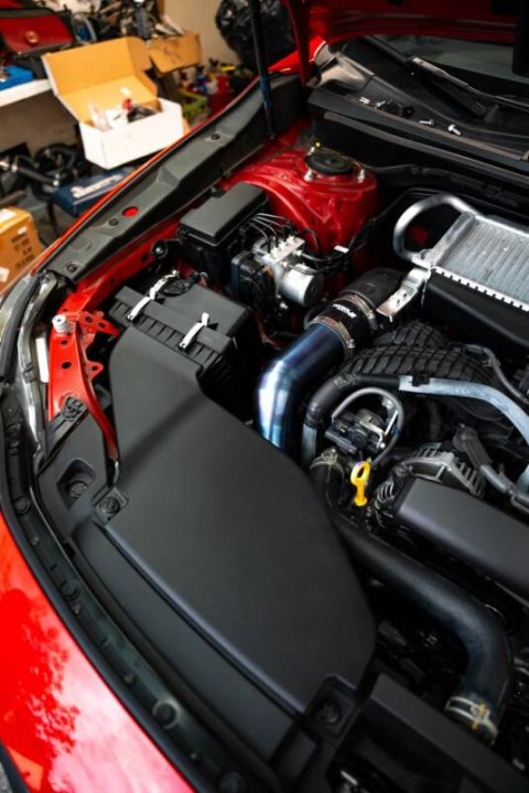 Torque Solution 2022+ Subaru WRX / 19-23 Subaru Ascent Titanium Top Mount Charge Pipe - Burnt Blue thumbnail 1