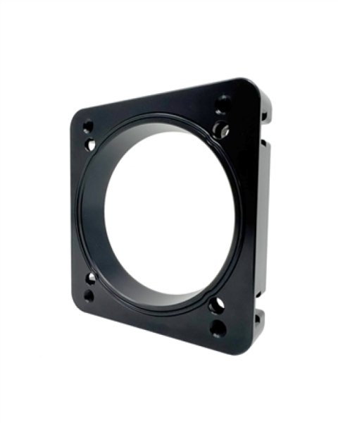 Torque Solution 06-21 Subaru STI EJ Big Bore Manifold Big Bore 76mm Throttle Body Adapter - Black