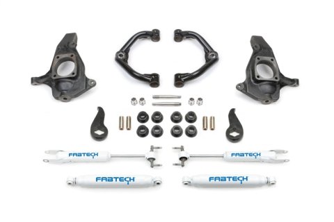 Fabtech 11-19 GM C/K2500HD/3500HD 4in Ultimate System w/Uniball UCA & Perf. Shocks thumbnail 1