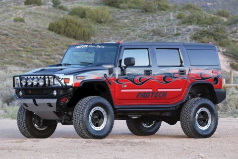 Fabtech 03-08 Hummer H2 4WD 6in Performance System - Component Box 1 - Black thumbnail 1