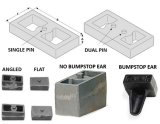 Fabtech 5in Rear Leaf Spring Block Kit - 3in Wide Flat Style thumbnail 1