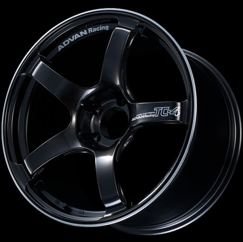 Advan TC4 17X9.5 +50M 5x114.3 Black Gunmetallic and Ring Wheel