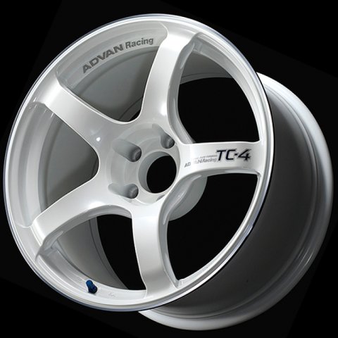 Advan TC4 18x9.5 +45 5x100 Racing White Metallic and Ring Wheel thumbnail 2