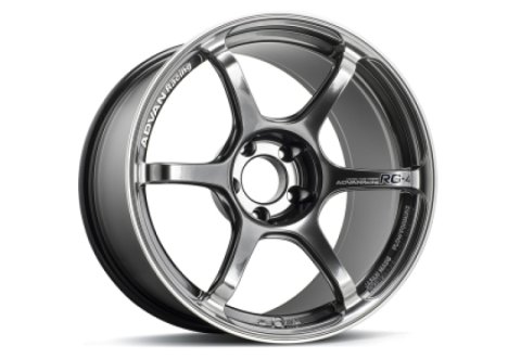 Advan RG-4 18x9.5 +38 5x120 Racing Hyper Black and Ring Wheel