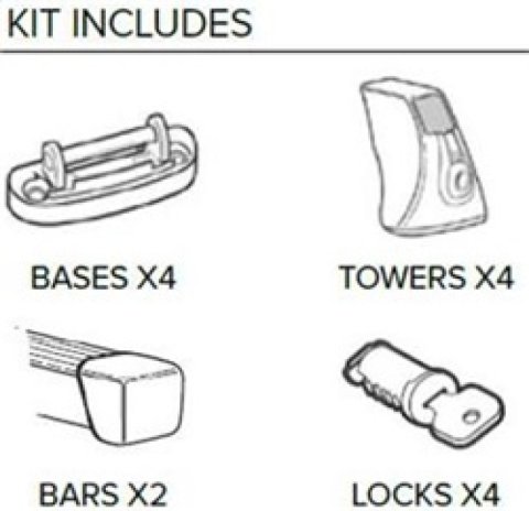 Pace Edwards Thule Multi-Sport Rack Kit w/ 69in Load Bars (Fits Full Size Trucks/Compact Trucks) thumbnail 2