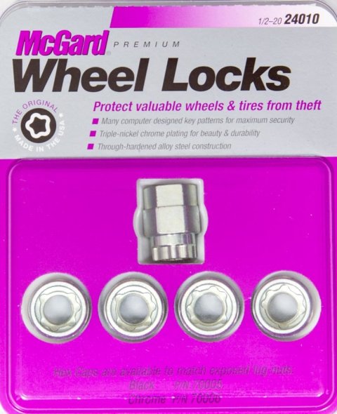 McGard Wheel Lock Nut Set - 4pk. (Under Hub Cap / Cone Seat) 1/2-20 / 3/4 & 13/16 Hex / .775in. L thumbnail 8