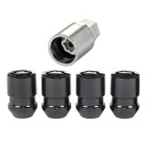 McGard Wheel Lock Nut Set - 4pk. (Cone Seat) 1/2-20 / 3/4 & 13/16 Dual Hex / 1.28in. Length - Black thumbnail 4