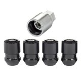 McGard Wheel Lock Nut Set - 4pk. (Cone Seat) 1/2-20 / 3/4 & 13/16 Dual Hex / 1.28in. Length - Black thumbnail 7