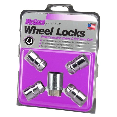 McGard Wheel Lock Nut Set - 4pk. (Cone Seat) 1/2-20 RH-LH / 13/16 Hex / 1.46in. Length - Chrome thumbnail 5