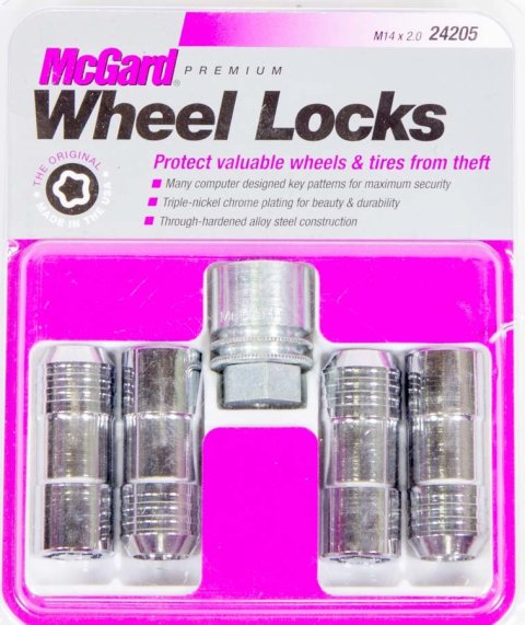 McGard Wheel Lock Nut Set - 4pk. (Cone Seat) M14X2.0 / 13/16 Hex / 2.25in. Length - Chrome thumbnail 7