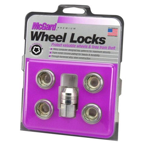 McGard Wheel Lock Nut Set - 5pk. (Under Hub Cap / Cone Seat) M14X.5 / 22mm Hex / .893in. L. - Silver thumbnail 5