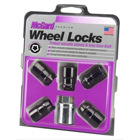 McGard Wheel Lock Nut Set - 5pk. (Cone Seat) M12X1.5 / 3/4 Hex / 1.46in. Length - Black thumbnail 6